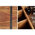 Luxus dohányzóasztal Winebar 100 cm sheesham