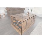 Luxus dohányzóasztal Winebar 100 cm sheesham