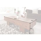 Dohányzóasztal Timber Grand 100 cm sheesham