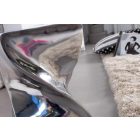 Design lerakó asztal Spin 45 cm ezüst  