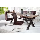 Szánkótalpas szék Bull kávé barna