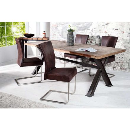 Szánkótalpas szék Bull kávé barna