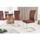 Szánkótalpas szék Bull kávé barna