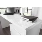 Luxus íróasztal Barter 160cm fehér, magas fény 