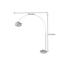 Stílusos állólámpa Arch II króm matt 