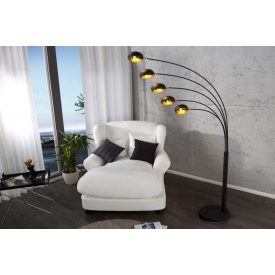 Állólámpa Qualle fekete-arany