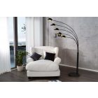 Állólámpa Qualle fekete-arany