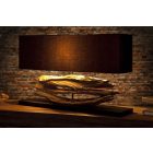 Asztali lámpa uszadékfából Lake fekete