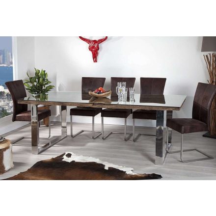 Luxus étkezőasztal Shark 180 cm teakfa 