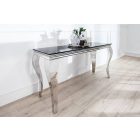 Stílusos konzolasztal Rococo 140cm fekete ezüst