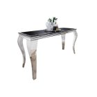 Stílusos konzolasztal Rococo 140cm fekete ezüst
