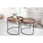 2 asztalból álló szett Flux II akácfa