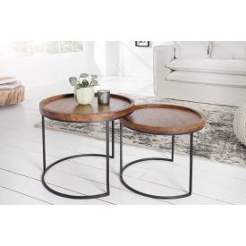 2 asztalból álló szett Flux II akácfa