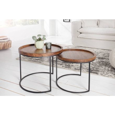 2 asztalból álló szett Flux II akácfa