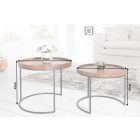 2 asztalból álló szett Flux II akácfa