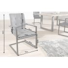  Étkezőszék vintage English szürke kéztámlával