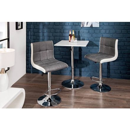 Stílusos bárszék Modern szürke - fehér 