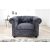 Luxus vintage fotel Chesterfield szürke