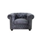 Luxus vintage fotel Chesterfield szürke