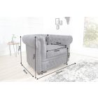 Luxus vintage fotel Chesterfield szürke