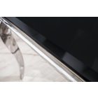 Stílusos étkezőasztal Rococo 200 cm fekete, ezüst