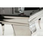 Stílusos étkezőasztal Rococo 200 cm fekete, ezüst