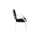 Stílusos szék Rococo II fekete kéztámlával 