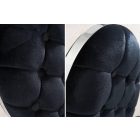 Stílusos szék Rococo II fekete kéztámlával 