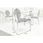 Stílusos szék Rococo II fekete kéztámlával 