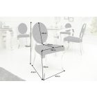 Stílusos szék Rococo II fekete bársony