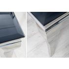 Stílusos dohányzóasztal Rococo fekete / ezüst 100 cm