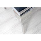 Stílusos dohányzóasztal Rococo fekete / ezüst 100 cm