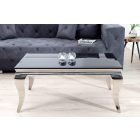 Stílusos dohányzóasztal Rococo fekete / ezüst 100 cm