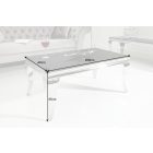 Stílusos dohányzóasztal Rococo fekete / ezüst 100 cm