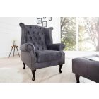 Luxus fotel Chesterfield szürke 