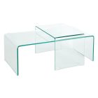 2 üveg dohányzóasztalból álló szett Phantom 