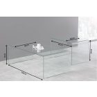 2 üveg dohányzóasztalból álló szett Phantom 