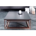 2 dohányzóasztalból álló szett Fiesta antracit réz