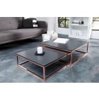 2 dohányzóasztalból álló szett Fiesta antracit réz