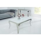 Stílusos dohányzóasztal Rococo fehér / ezüst 100 cm