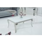 Stílusos dohányzóasztal Rococo fehér / ezüst 100 cm