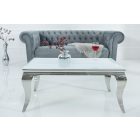 Stílusos dohányzóasztal Rococo fehér / ezüst 100 cm