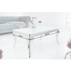 Stílusos dohányzóasztal Rococo fehér / ezüst 100 cm