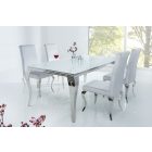 Étkezőasztal Rococo 180 cm fehér / ezüst