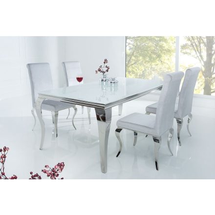Étkezőasztal Rococo 180 cm fehér / ezüst