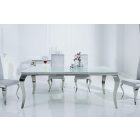 Étkezőasztal Rococo 180 cm fehér / ezüst