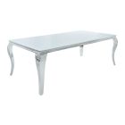 Étkezőasztal Rococo 180 cm fehér / ezüst