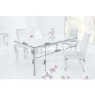 Étkezőasztal Rococo 180 cm fehér / ezüst