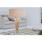 Stílusos asztali lámpa Casablanca / natúr