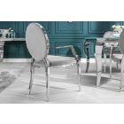 Stílusos szék Rococo II szürke kéztámlával 